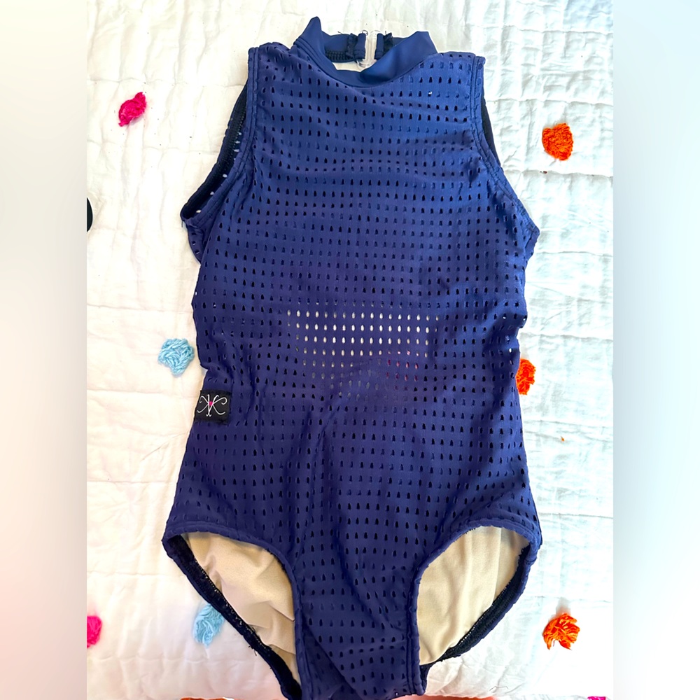Kandi Kouture Child Medium New without Tags Navy Leotard